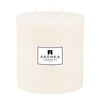 Přírodní vonná svíčka palmová - AROMKA - Válec 3 knoty, průměr 11,4 cm, výška 12 cm - Květ Bavlny