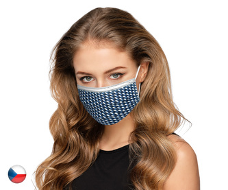 10x stylová nano rouška IIR Balerina - Modrá kostka (č.28)