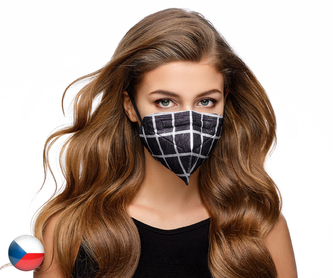 Český NanoRespirátor FFP2 - Pruhy (č. 89)