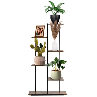 GA0211 ČERNÝ KOVOVÝ STOJAN NA KVĚTINY 60 X 20 X 113 CM