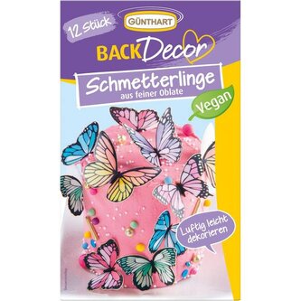 Motýlci z jedlého papíru 12ks - Gunthart
