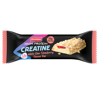 Ehrmann High Protein Creatine Bar 60 g white choco strawberry (bílá čokoláda-jahoda)