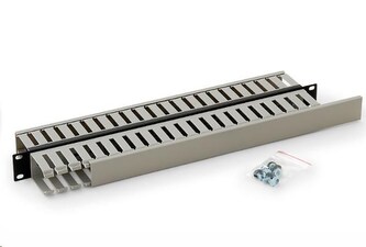 TRITON 19" vyvazovací panel 1U oboustranná plastová lišta, šedá