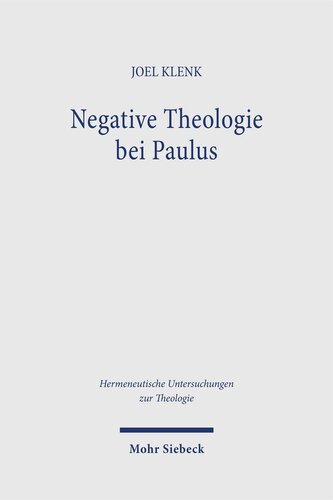 Negative Theologie bei Paulus