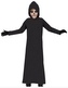 Dětská černá tunika s kapucí - dětský unisex kostým 5 - 6 let