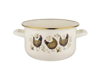 SMALTOVANÝ HRNEC ZŁOTA KURKA 16CM 2L
