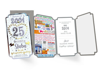 Karnet PM 25 rocznica ślubu rok 2001 PM-457