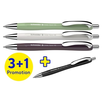 Kuličkové pero Schneider Slider Slider Rave XB Trend edition 3+1 - modrá náplň