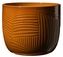Keramický květináč Leon, karamel, 14 x 12 cm