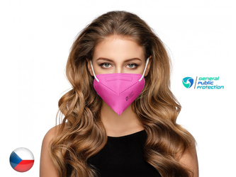 10x Respirátor FFP2 od českého výrobce - růžová (14,9 Kč/ks bez DPH)