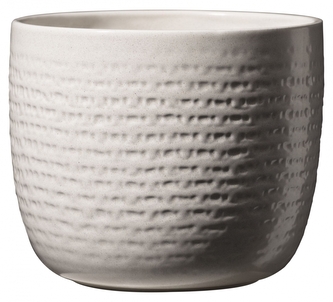 Keramický květináč Lillo, bílá bavlna, 17 x 14 cm