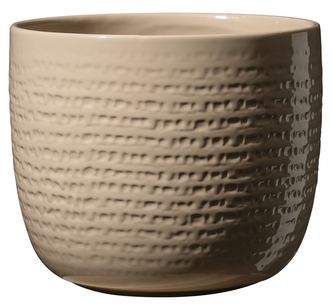 Keramický květináč Lillo, mocca, 17 x 14 cm