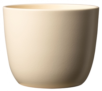 Keramický květináč Sevilla, matná krémová, 12 x 10 cm