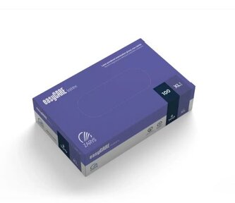 easyCARE  - latexové rukavice, pudrované, vel. XS-XL, (100ks), nesterilní - XL