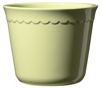 Zelený keramický květináč Bergen, 21 x 17 cm
