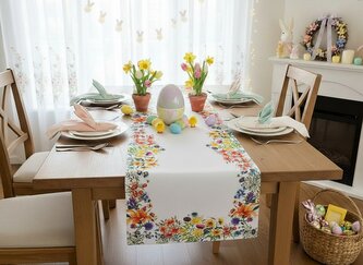 Vzorovaný ubrus - běhoun na stůl JARNÍ LOUKA I. 60x120 cm Mybesthome