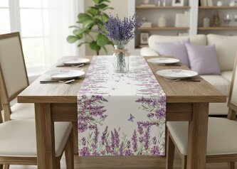 Vzorovaný ubrus - běhoun na stůl LAVENDA 40x180 cm Mybesthome