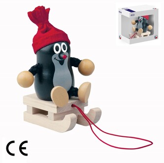 DETOA Krtek na sáňkách s čepicí - krabička