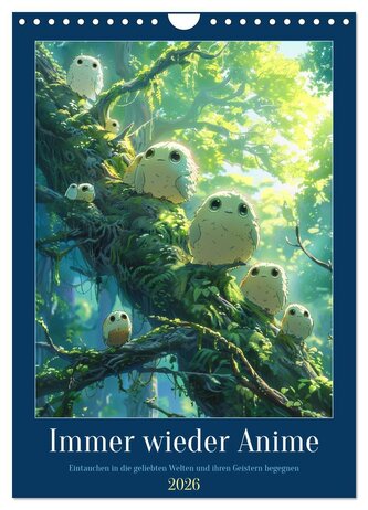 Immer wieder Anime (Wandkalender 2026 DIN A4 hoch), CALVENDO Monatskalender