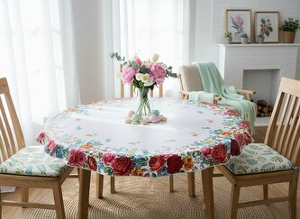 Kulatý ubrus na stůl ROSE O 110 cm Mybesthome