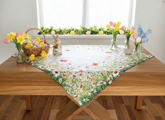 Vzorovaný ubrus na stůl JARNÍ LOUKA 85x85 cm Mybesthome