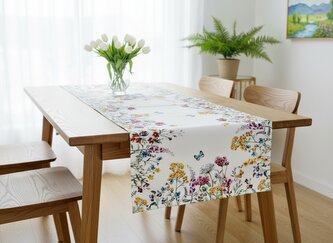 Vzorovaný ubrus - běhoun na stůl JARNÍ LOUKA II. 60x120 cm Mybesthome