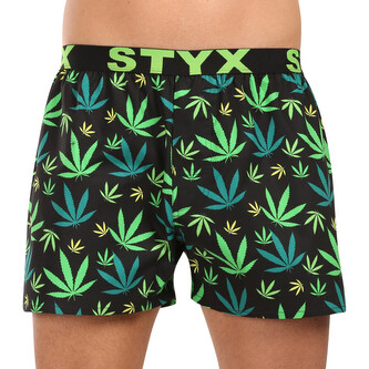 Pánské trenky Styx art sportovní guma tráva (B1859) XXL