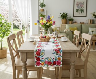Vzorovaný ubrus - běhoun na stůl ROSE 40x140 cm Mybesthome