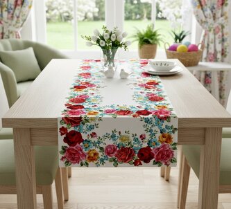 Vzorovaný ubrus - běhoun na stůl ROSE 50x100 cm Mybesthome