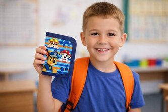 Chlapecká peněženka TLAPKOVÁ PATROLA s proužky modrá