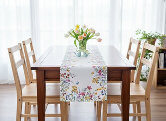 Vzorovaný ubrus - běhoun na stůl JARNÍ LOUKA II. 40x140 cm Mybesthome