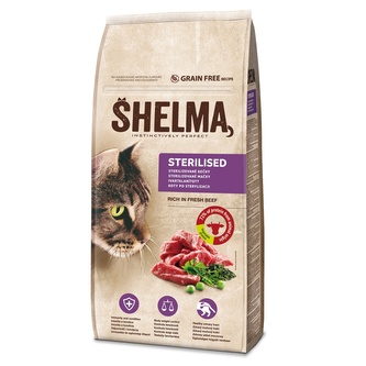 SHELMA Cat Sterilised Beef GF 8 kg
