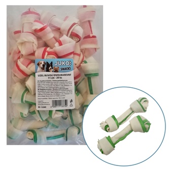 Uzel buvolí dvoubarevný JUKO Snacks 11 cm (20 ks)