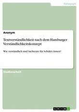 Textverständlichkeit nach dem Hamburger Verständlichkeitskonzept
