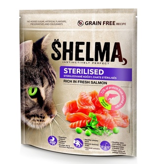 SHELMA Cat Sterilised Salmon GF 750 g