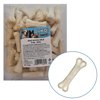 Kost buvolí bílá JUKO Snacks 5 cm (50 ks)