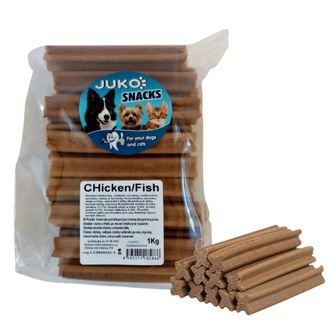 Dentální kříž Kuřecí/rybí JUKO Snacks 1 kg