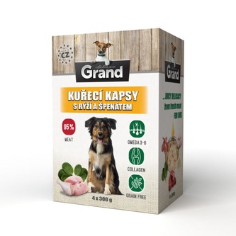 Grand deluxe Dog kuřecí, kapsička 300 g (4 pack)