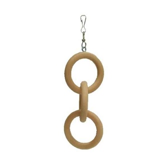 Hračka pták - dřevěný řetěz, 3 oka