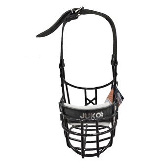 Náhubek černý/kůže knírač střední - pes