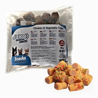 Chicken & vegetable Cake JUKO Snacks 250 g + 30 g ZDARMA