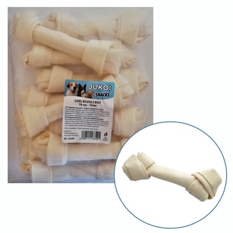 Uzel buvolí bílý JUKO Snacks 18 cm (10 ks)