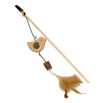 Vábnička dřevěný pták s catnipem