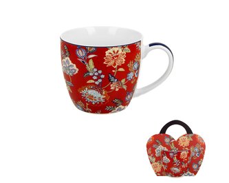 Kubek 460 ml w "koszyczku" SAHAT RED