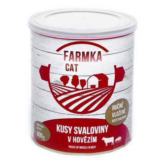 FARMKA Cat se svalovinou, konzerva 800 g