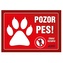 Cedulka Juko POZOR PES
