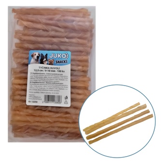Tyčinka buvolí JUKO Snacks 12,5 cm, 9 - 10 mm (100 ks)