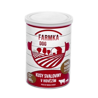 FARMKA Dog se svalovinou, konzerva 400 g