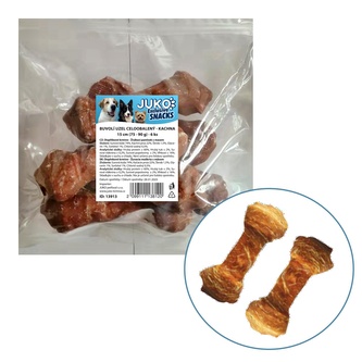 Uzel buvolí obalený kachním masem JUKO Snacks 15 cm (6 ks)