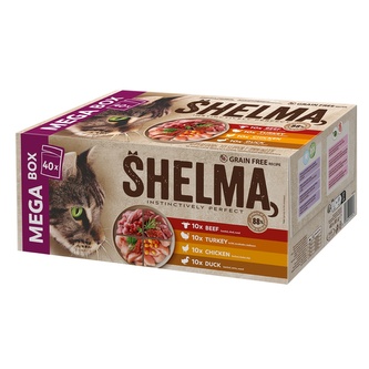 Shelma Cat Mega box, kapsička 85 g (40 pack)